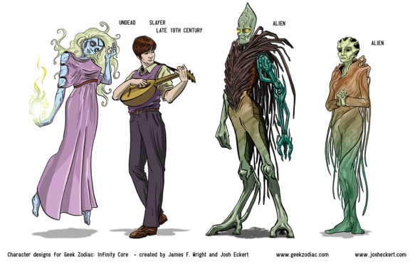 Geek Zodiac character designs