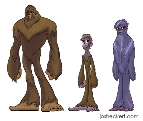 Son of Bigfoot character designs
